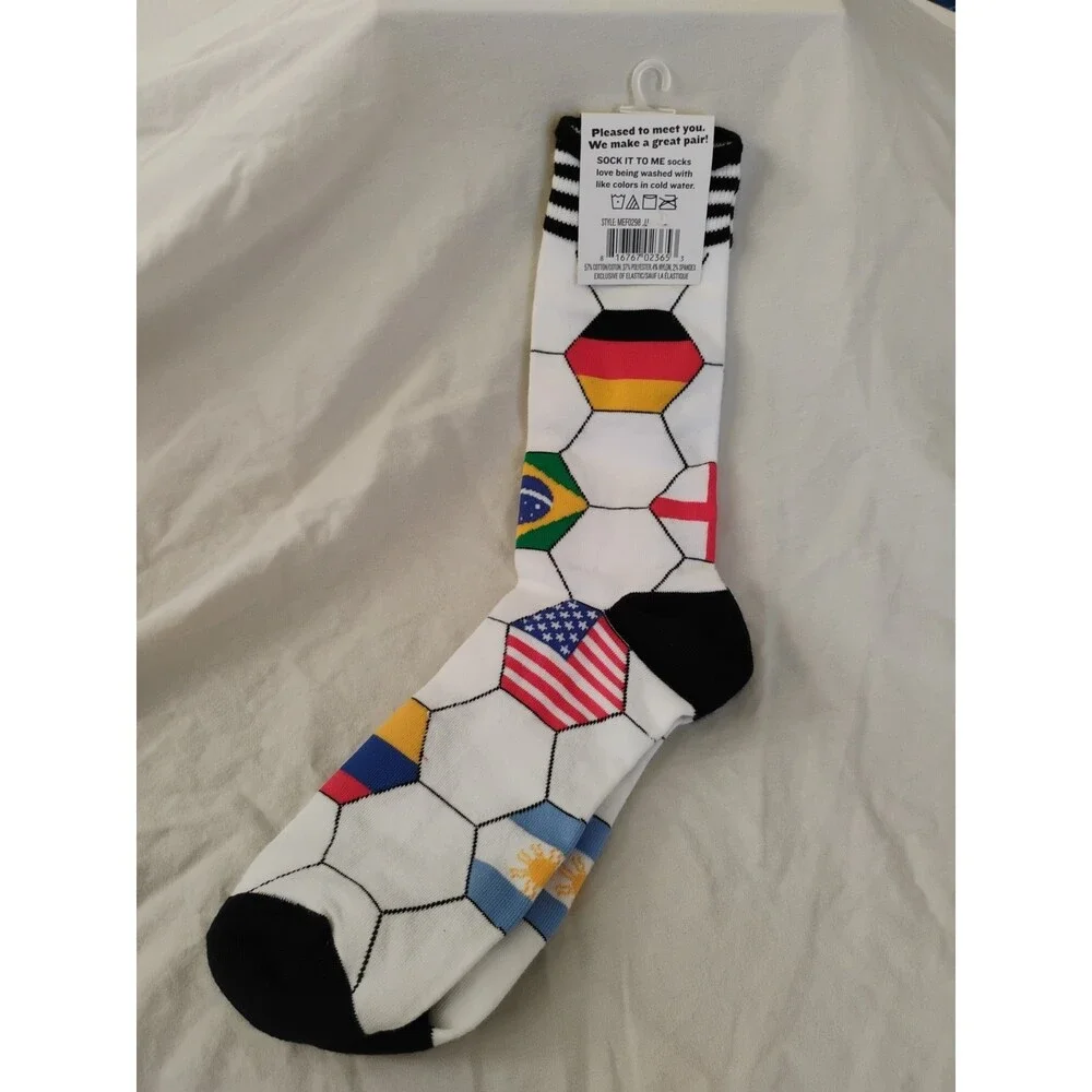 Sock It to Me Kick It Crew Socks Men's One Size Soccer Designed In Portland - Picture 2 of 4